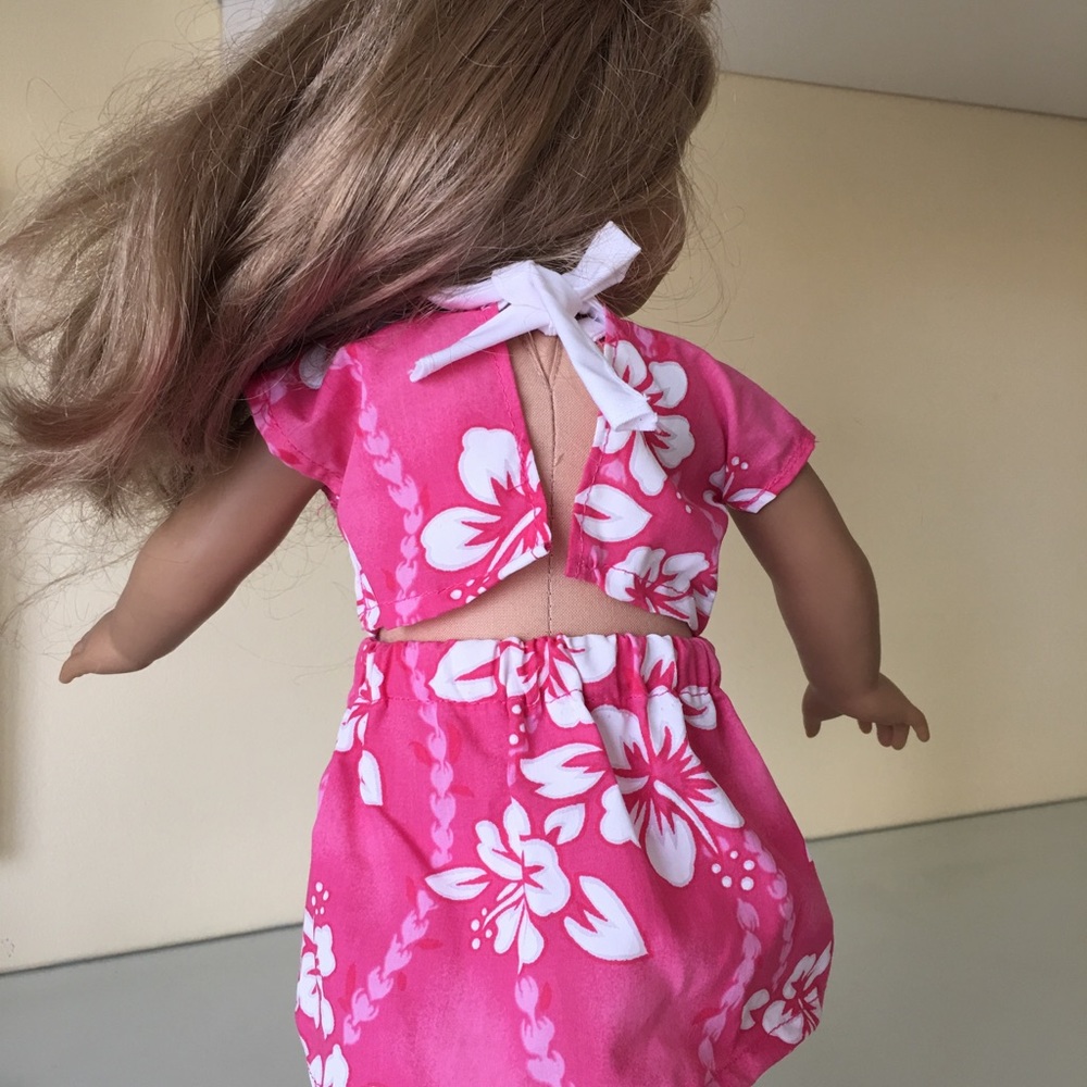 2-pc tropical cotton skirt & top for 18” doll.